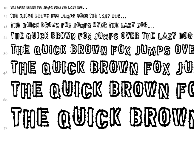 Punk Army font waterfall